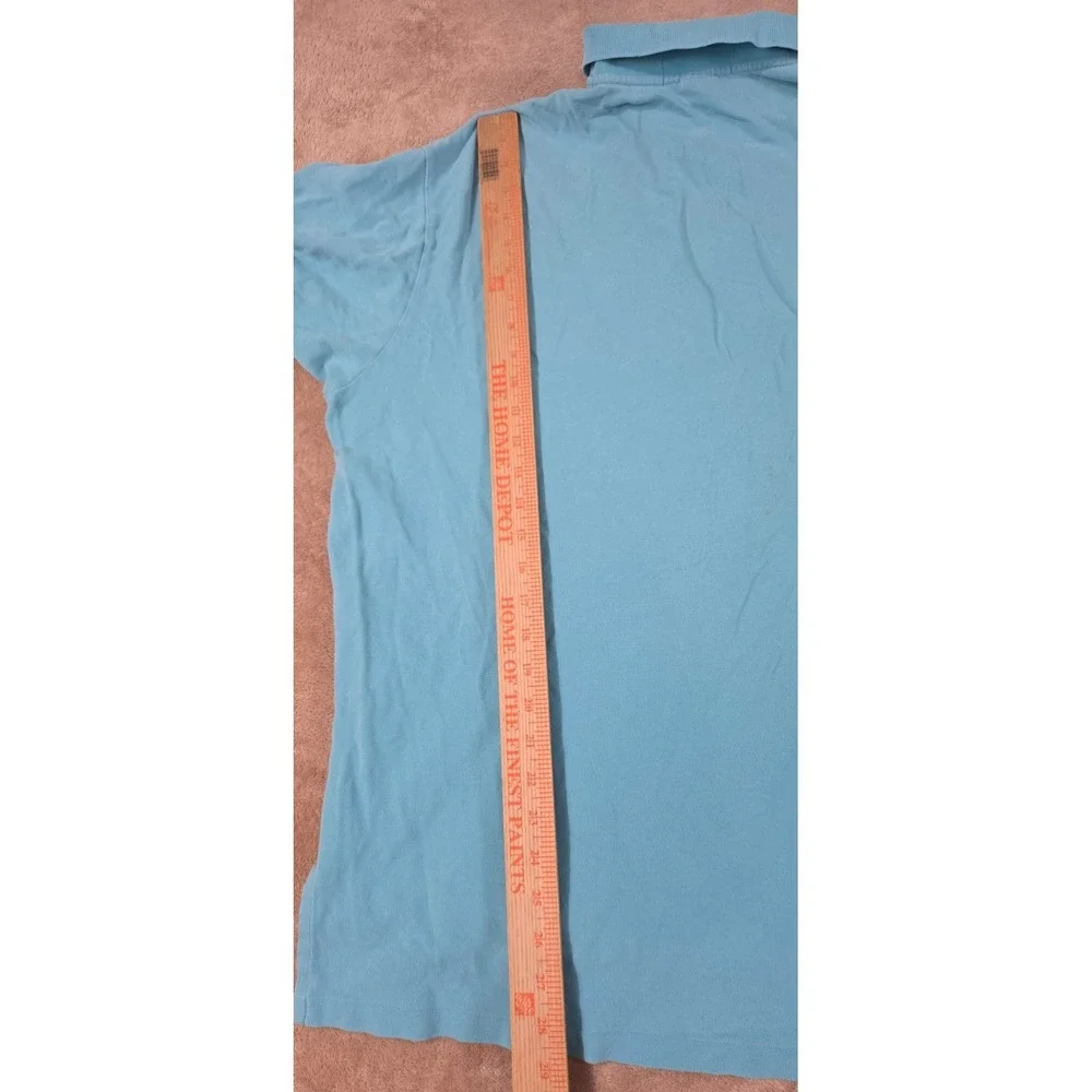 Vintage Polo Ralph Lauren Polo Shirt size XXL Light Blue Cotton Short Sleeve
